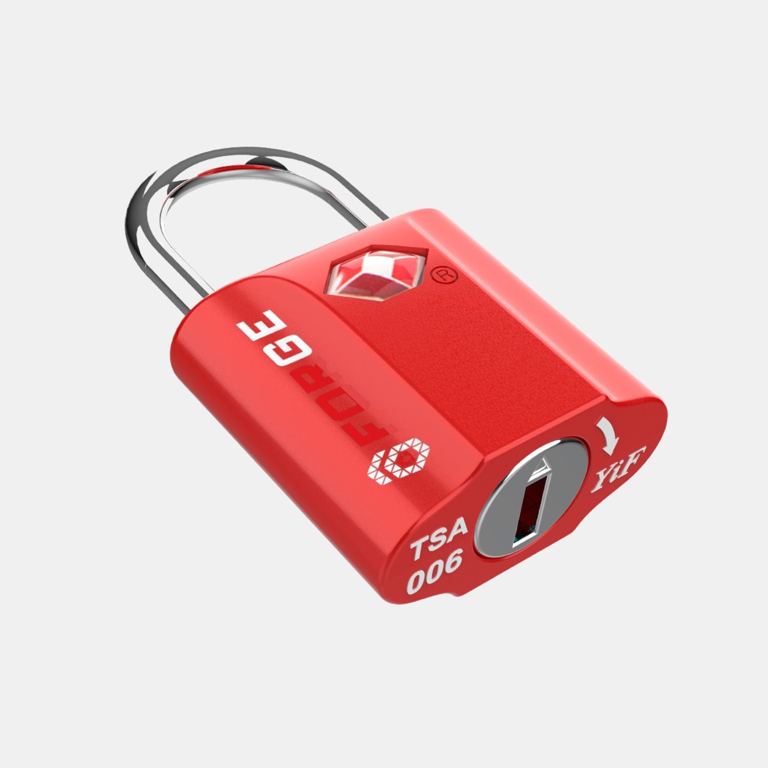 TSA Approved Dimple Key Luggage Lock - TSA006 Key, Ultra-Secure Small Size Lock. Red 2 Locks