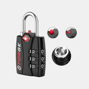 TSA-Approved Luggage Locks: 3-Digit Combination, Open Alert Indicator, Black 1 Lock