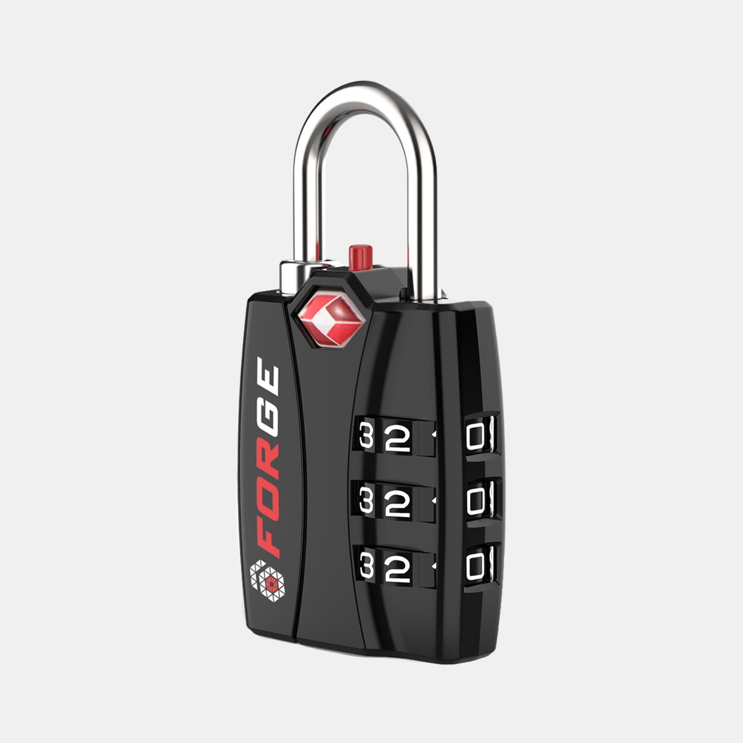 TSA-Approved Luggage Locks: 3-Digit Combination, Open Alert Indicator, Black 1 Lock
