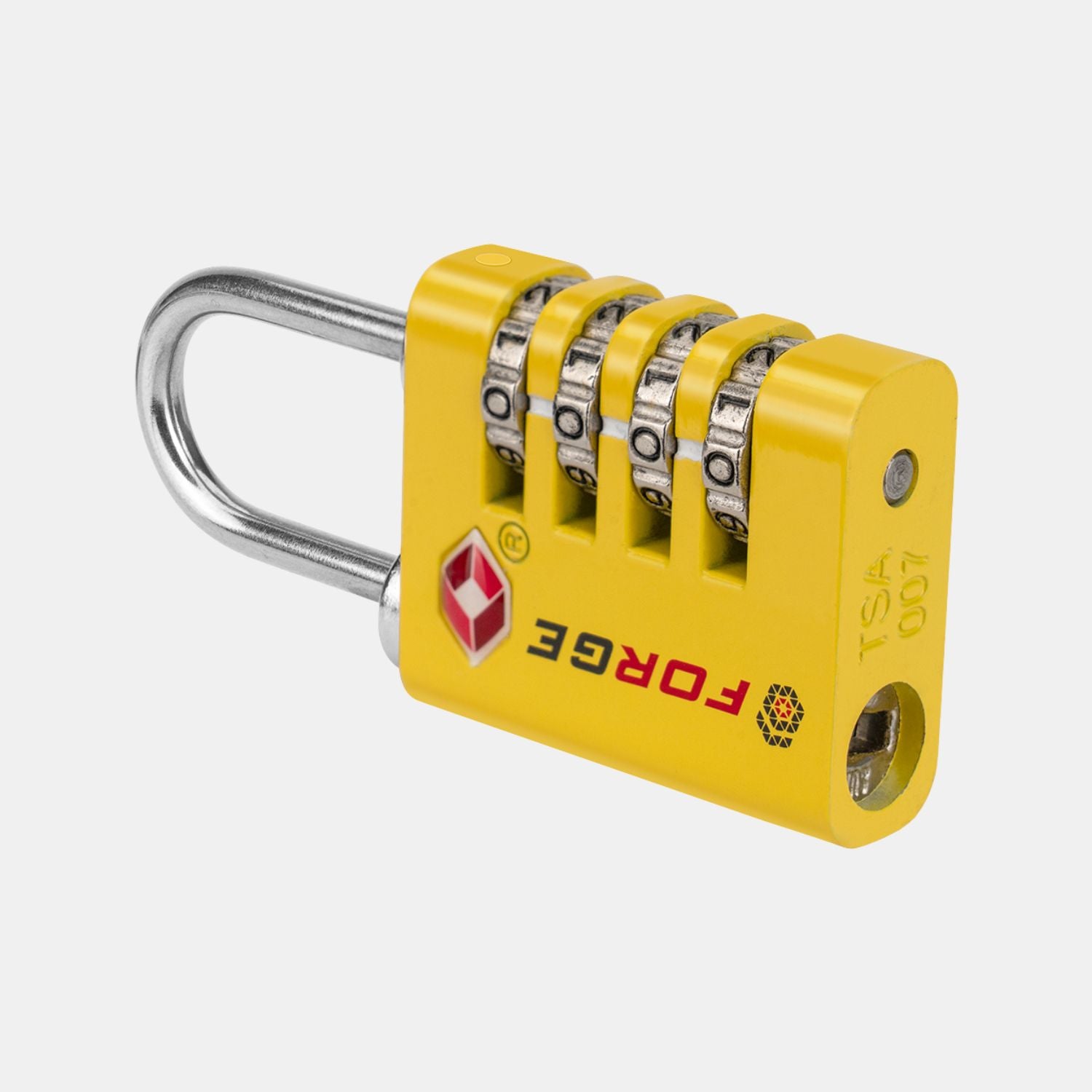 Dual-Opening TSA Approved Luggage Lock: Key or Combination Access, Heavy Duty. 4 Yellow Locks