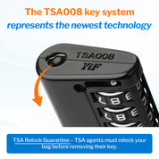 Forge TSA Approved Luggage Locks 4 Digit Combination TSA Travel Locks with TSA008, Open Alert Indicator, Zinc Alloy Body for Luggage, Suitcase, Backpack, and More. Black 4 Locks.