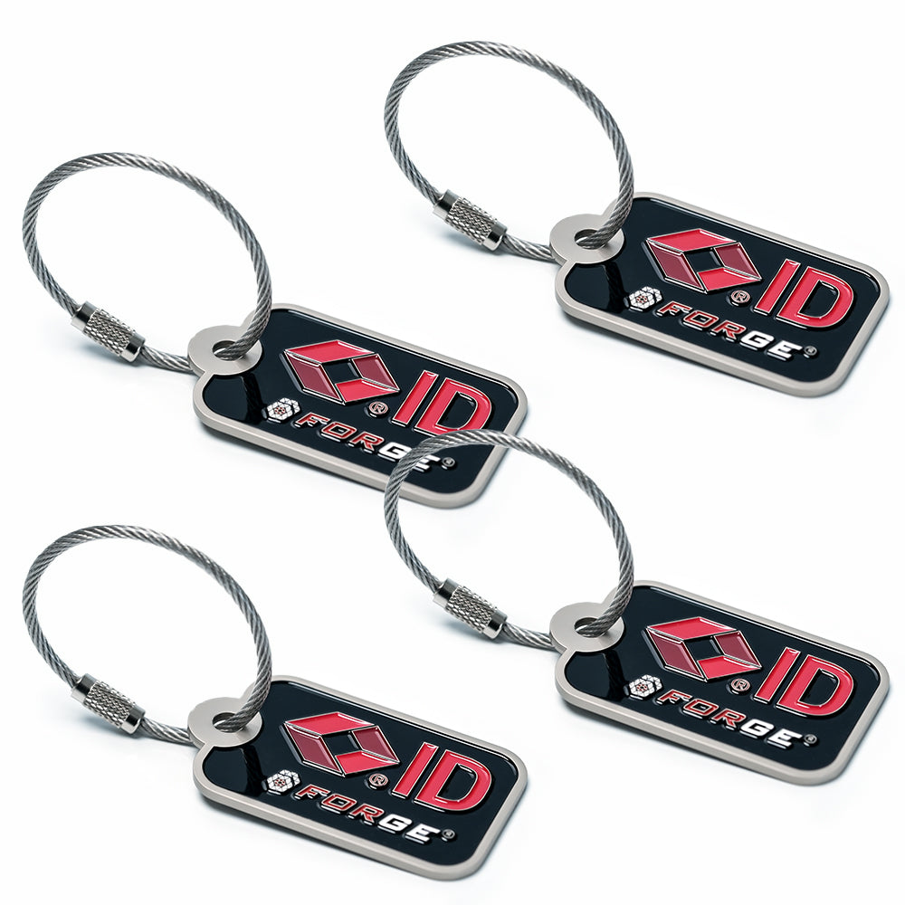 Forge TSID Lost and Found Travel Tag - Black Big 4 Pack.