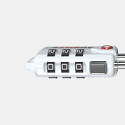 TSA Approved Cable Luggage Lock with Easy-to-Read Dials, White 2 Locks
