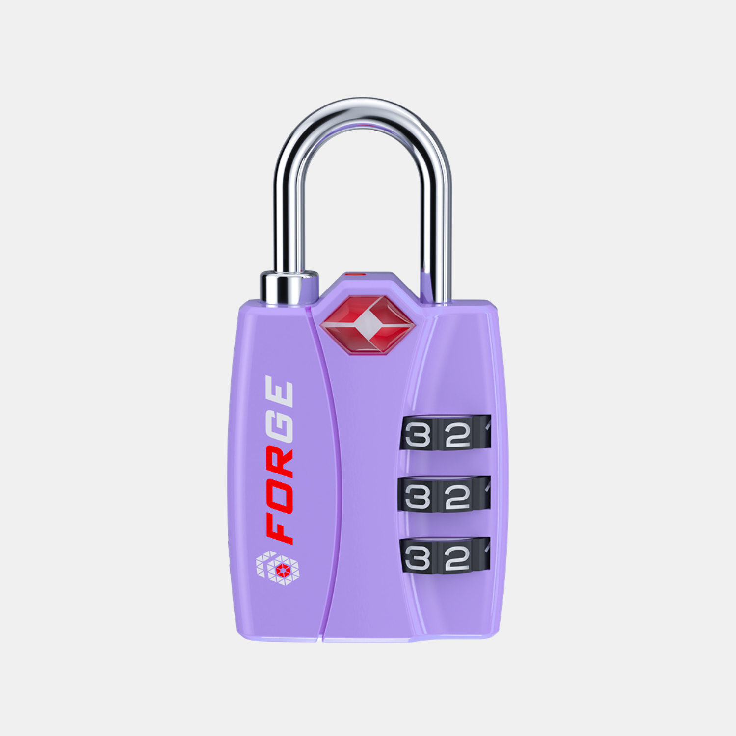 TSA-Approved Luggage Locks: 3-Digit Combination, Open Alert Indicator, Light Purple 2 Locks