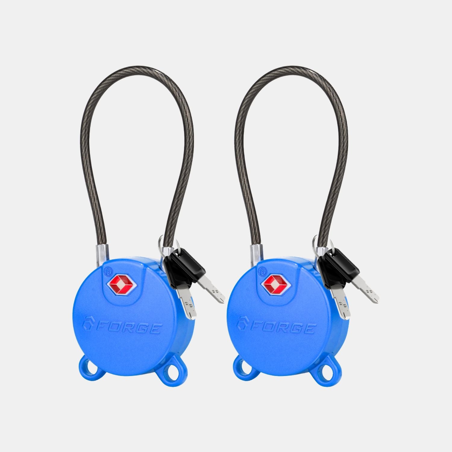 TSA Approved Luggage Locks, Ultra-Secure Dimple Key Travel Locks,TSA006 Key, Blue 2 Locks