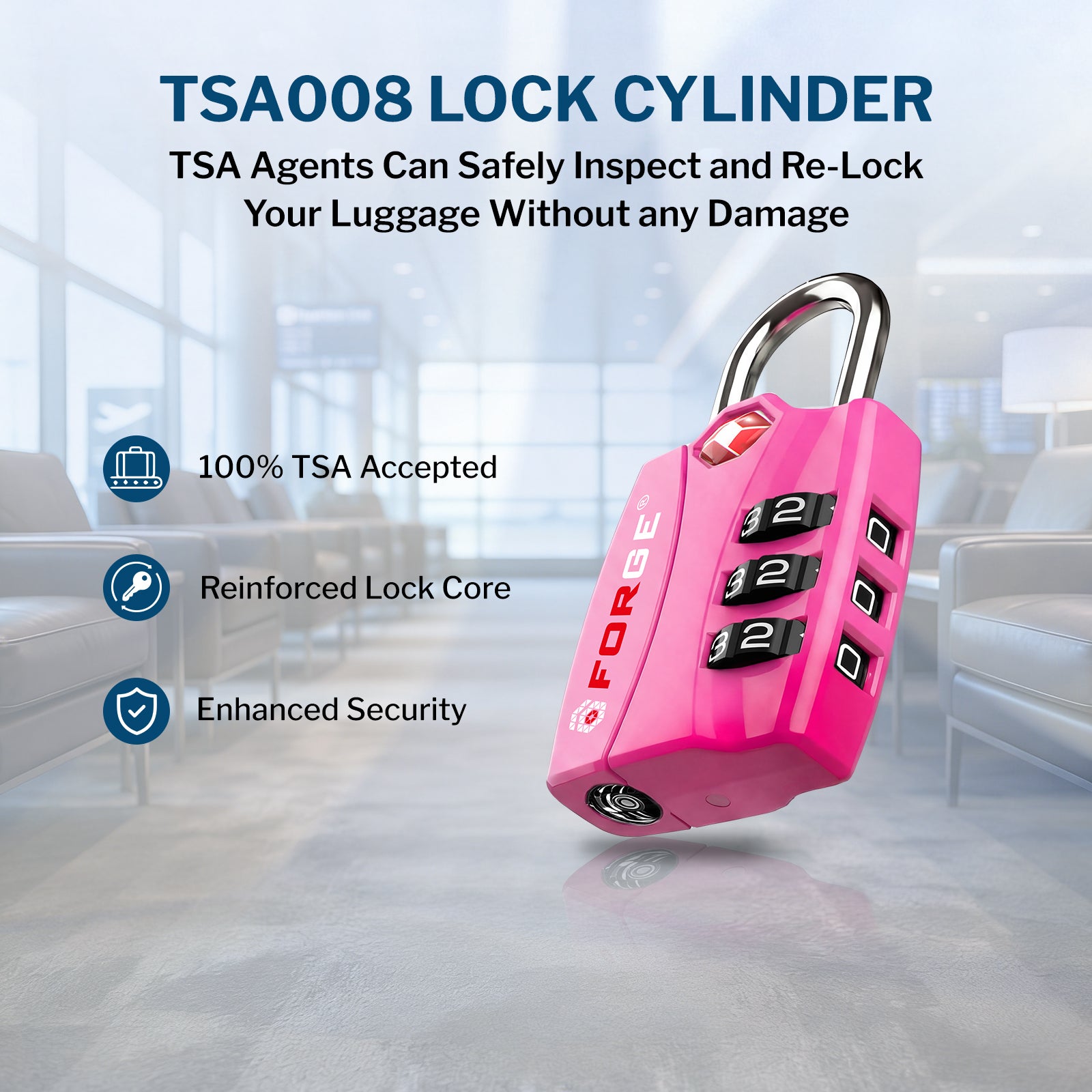 TSA-Approved Luggage Locks: 3-Digit Combination, Open Alert Indicator,Model 12022, 4 Color Locks #2
