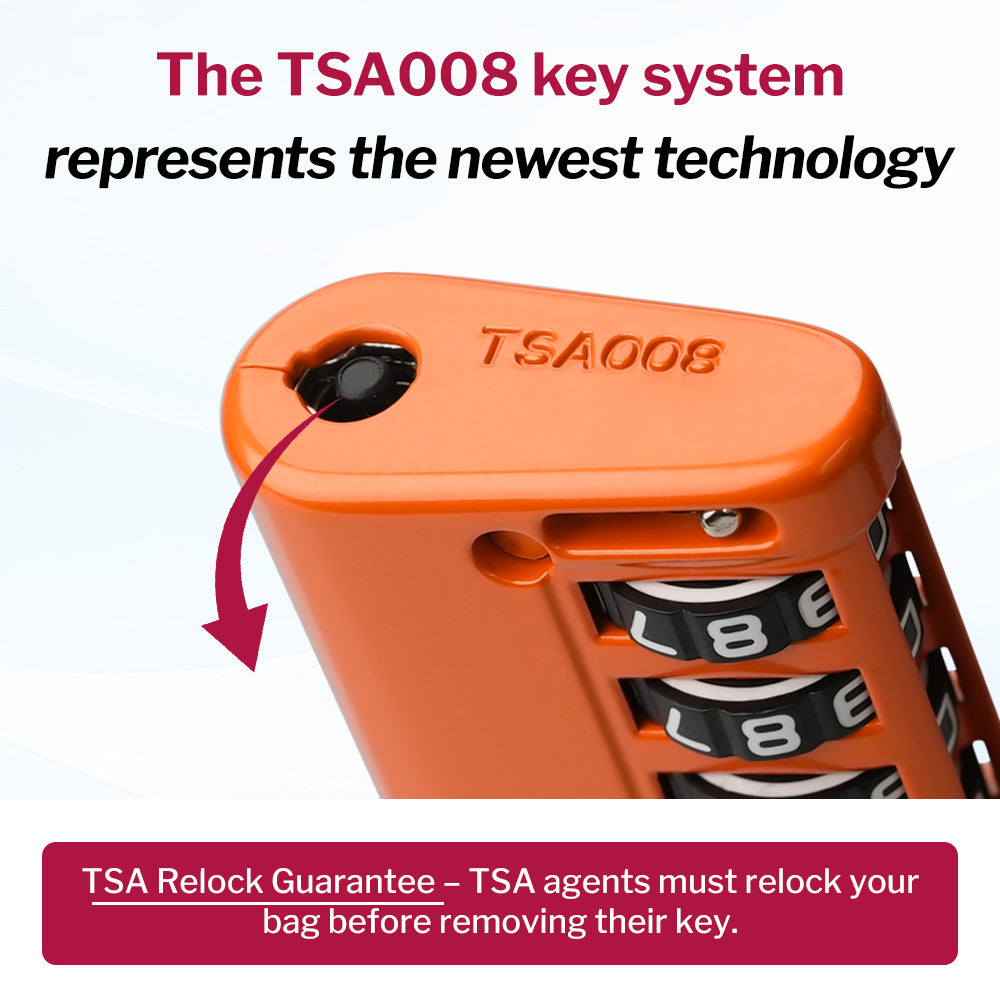 Forge 4-Digit TSA Cable Lock with Global TSID Luggage Tracking Tags (Orange, 2-Pack)
