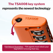 Forge 4-Digit TSA Cable Lock with Global TSID Luggage Tracking Tags (Orange, 2-Pack)
