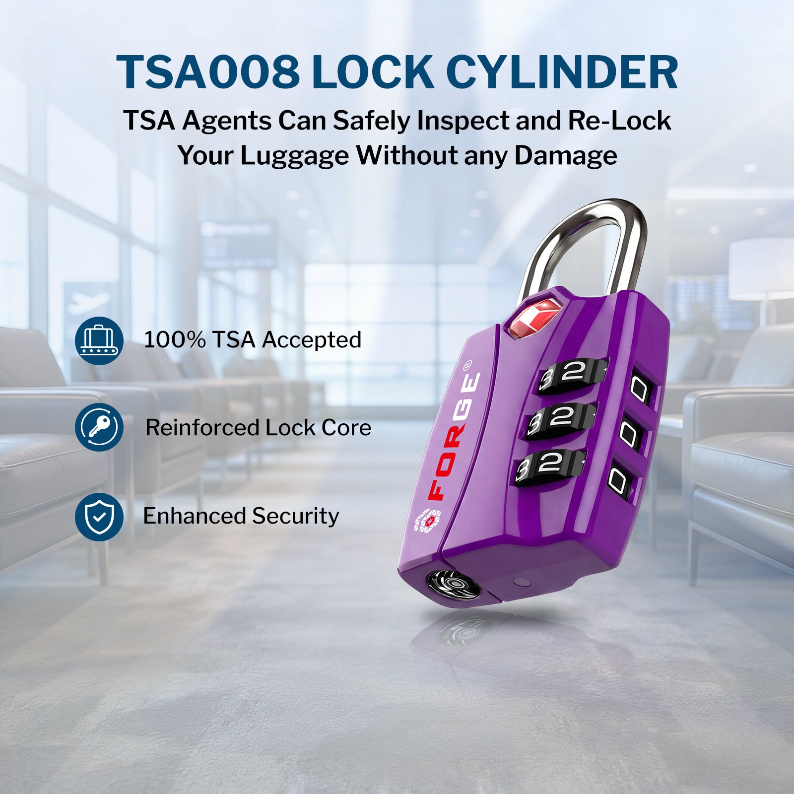 Candados para equipaje aprobados por la TSA: combinación de 3 dígitos, indicador de alerta abierta