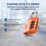 Candados para equipaje aprobados por la TSA: combinación de 3 dígitos, indicador de alerta abierta