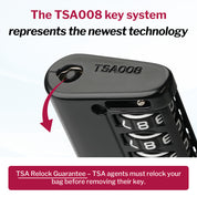 Forge 4-Digit TSA Cable Lock with Global TSID Luggage Tracking Tags (Black, 2-Pack)