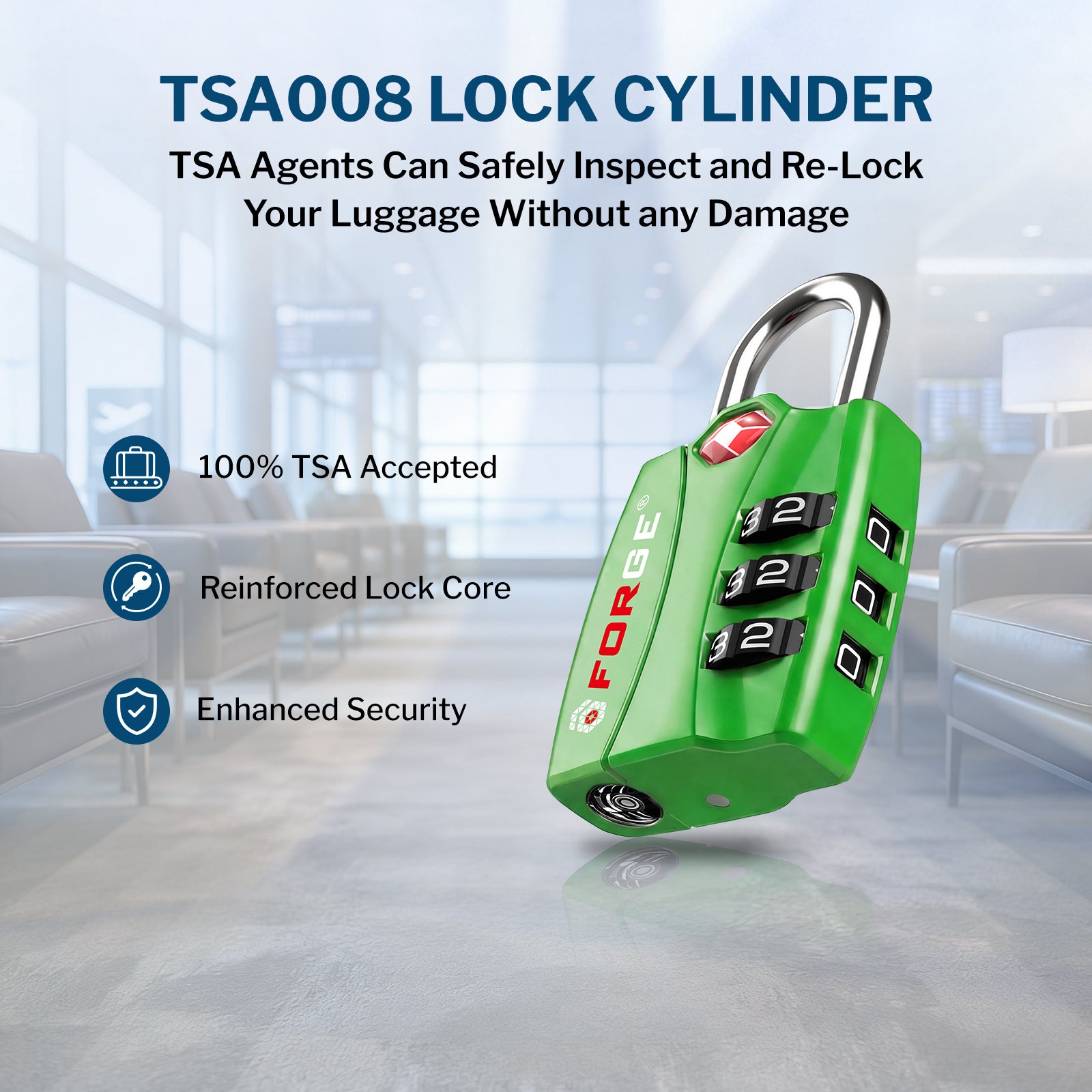 Candados para equipaje aprobados por la TSA: combinación de 3 dígitos, indicador de alerta abierta