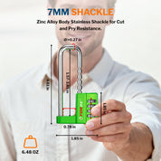 Cabinet LockCombination PadlockStainless Steel Gym Locker Lock Code Long Adjustable Shackle for Outdoor School Gym Sports lockers Fences Green 1 pack