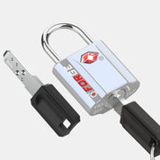 Candado para equipaje con llave con hoyuelos aprobado por la TSA: llave TSA006, candado ultraseguro de tamaño pequeño.