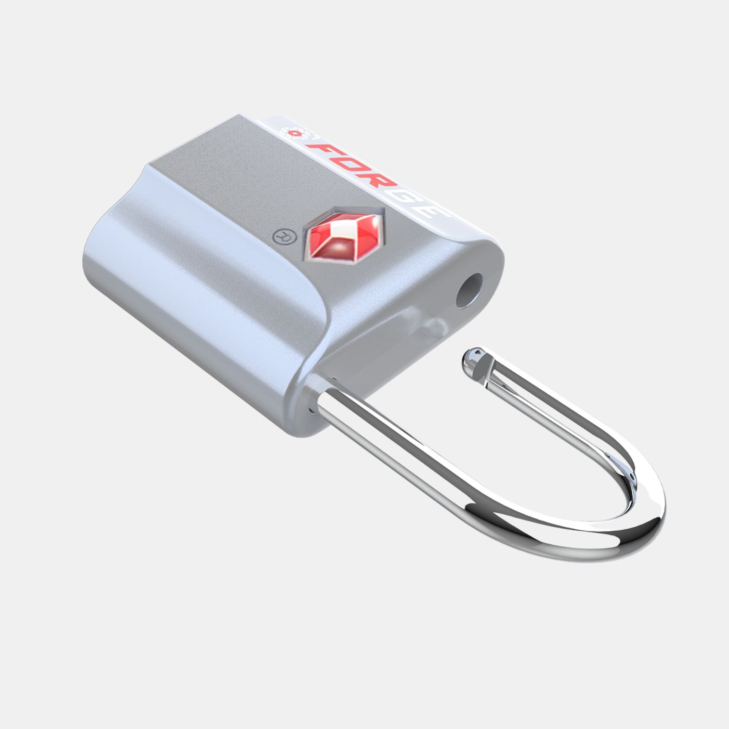 TSA Approved Dimple Key Luggage Lock - TSA006 Key, Ultra-Secure Small Size Lock. Silver 2 Locks