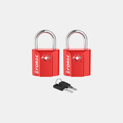 TSA Approved Dimple Key Luggage Lock - TSA006 Key, Ultra-Secure Small Size Lock. Red 4 Locks