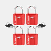 TSA Approved Dimple Key Luggage Lock - TSA006 Key, Ultra-Secure Small Size Lock. Red 4 Locks