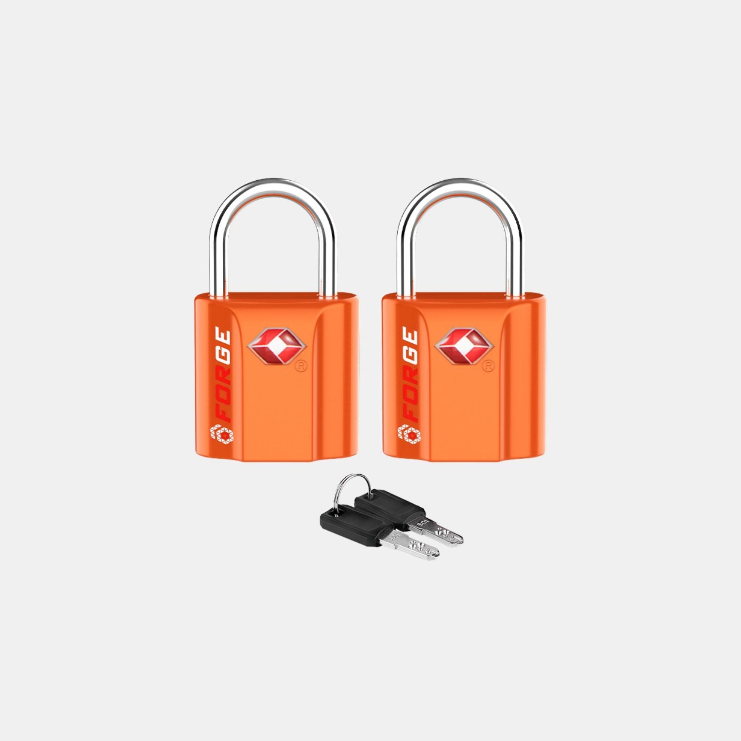 TSA Approved Dimple Key Luggage Lock TSA006 Key, Ultra-Secure Small Size Orange Locks