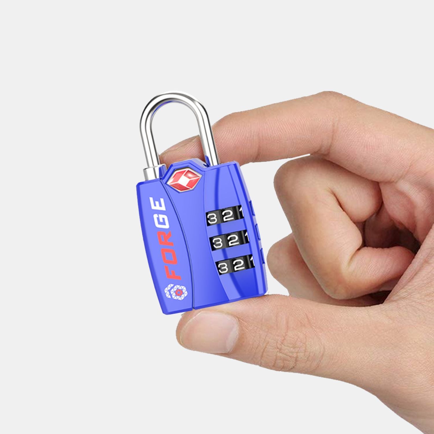 TSA-Approved Luggage Locks: 3-Digit Combination, Open Alert Indicator, Blue 2 Locks