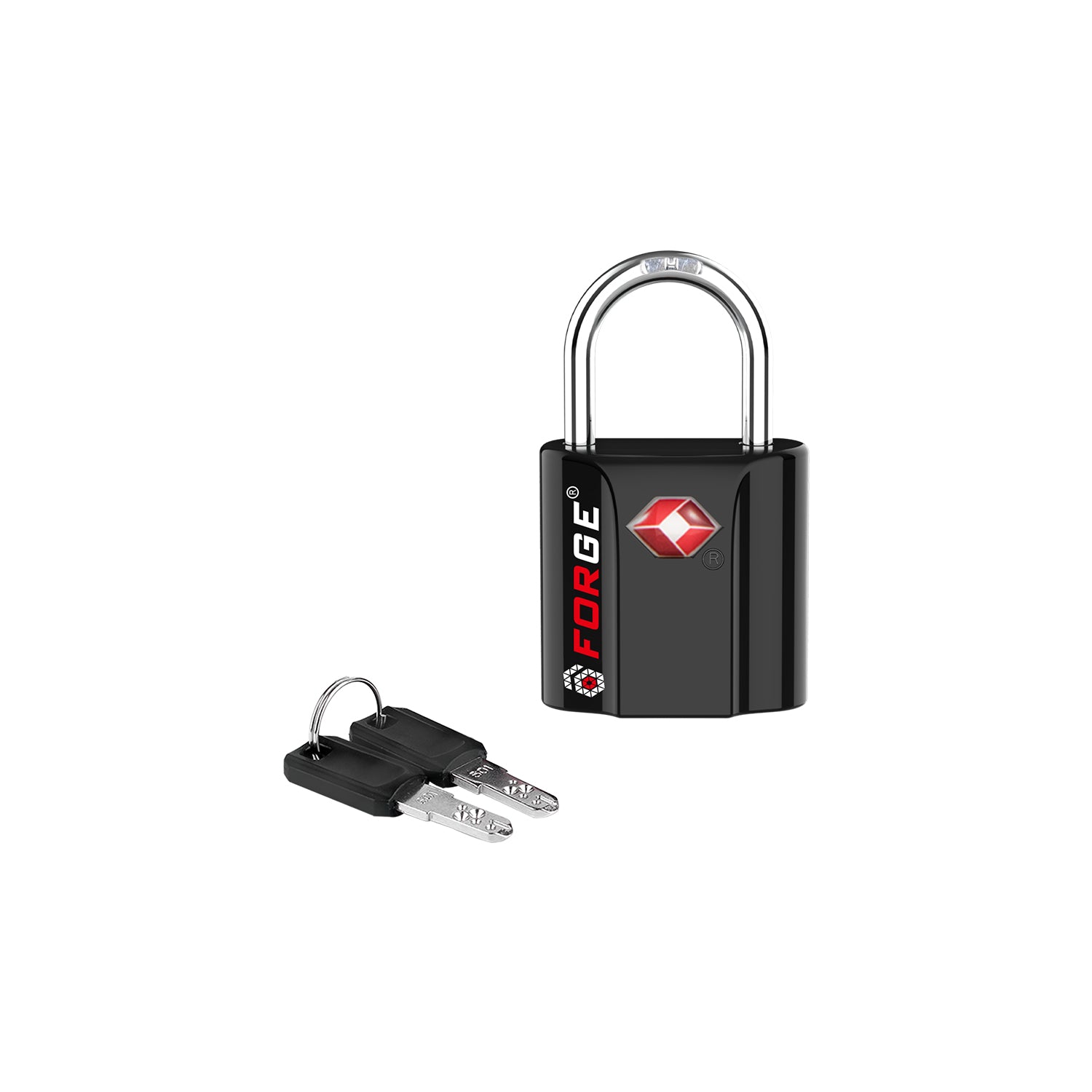 TSA Approved Dimple Key Luggage Lock - TSA006 Key, Ultra-Secure Small Size Lock. Black 8 Locks