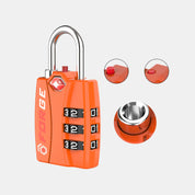 TSA-Approved Luggage Locks: 3-Digit Combination, Open Alert Indicator, Orange 2 Locks