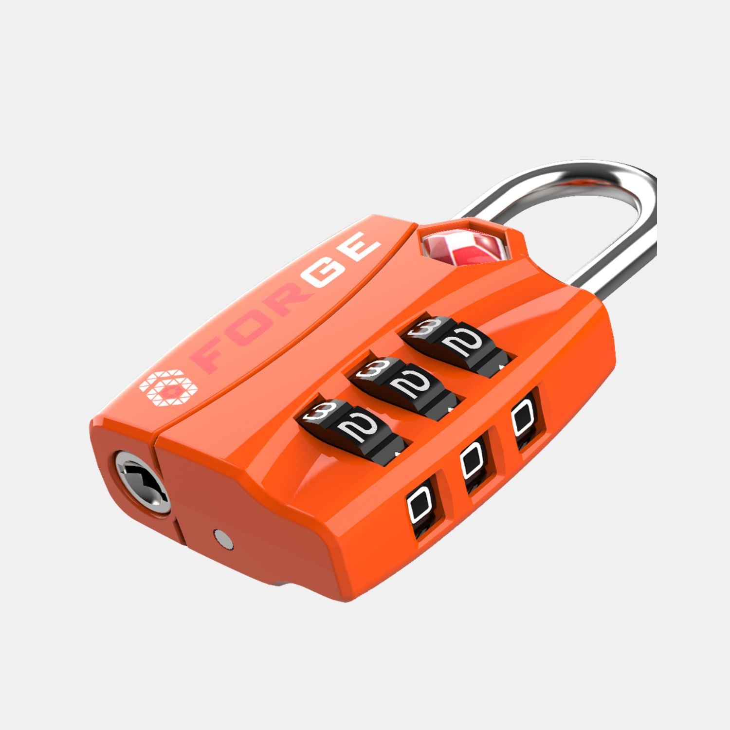 TSA-Approved Luggage Locks: 3-Digit Combination, Open Alert Indicator, Orange 2 Locks