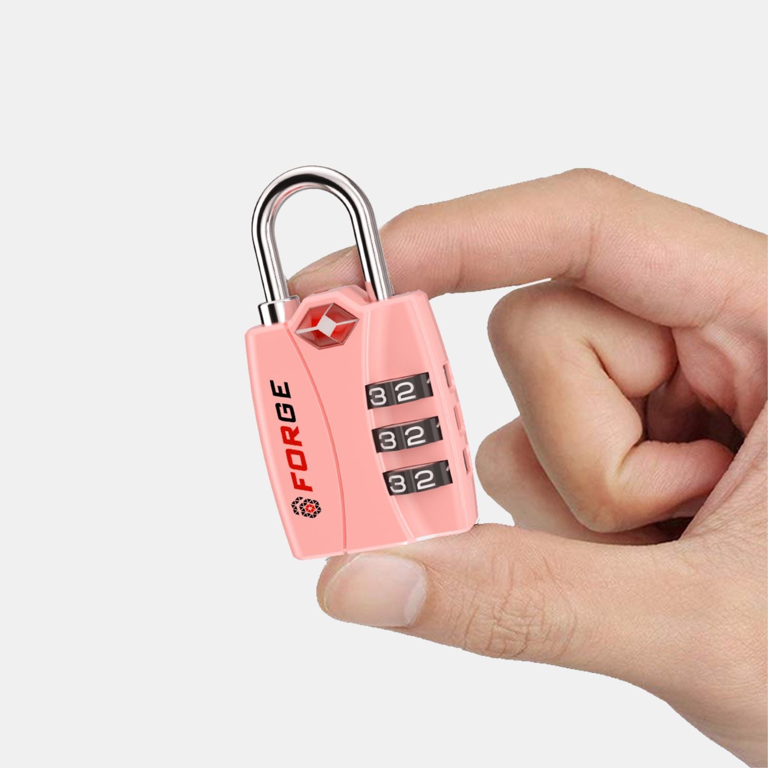 TSA-Approved Luggage Locks: 3-Digit Combination, Open Alert Indicator, Pink 2 Locks