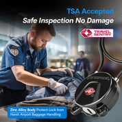 TSA Approved Luggage Locks, Ultra-Secure Dimple Key Travel Locks,TSA006 Key System. 15'' Cable lock.