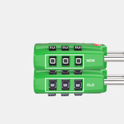 TSA-Approved Luggage Locks: 3-Digit Combination, Open Alert Indicator, Green 2 Locks