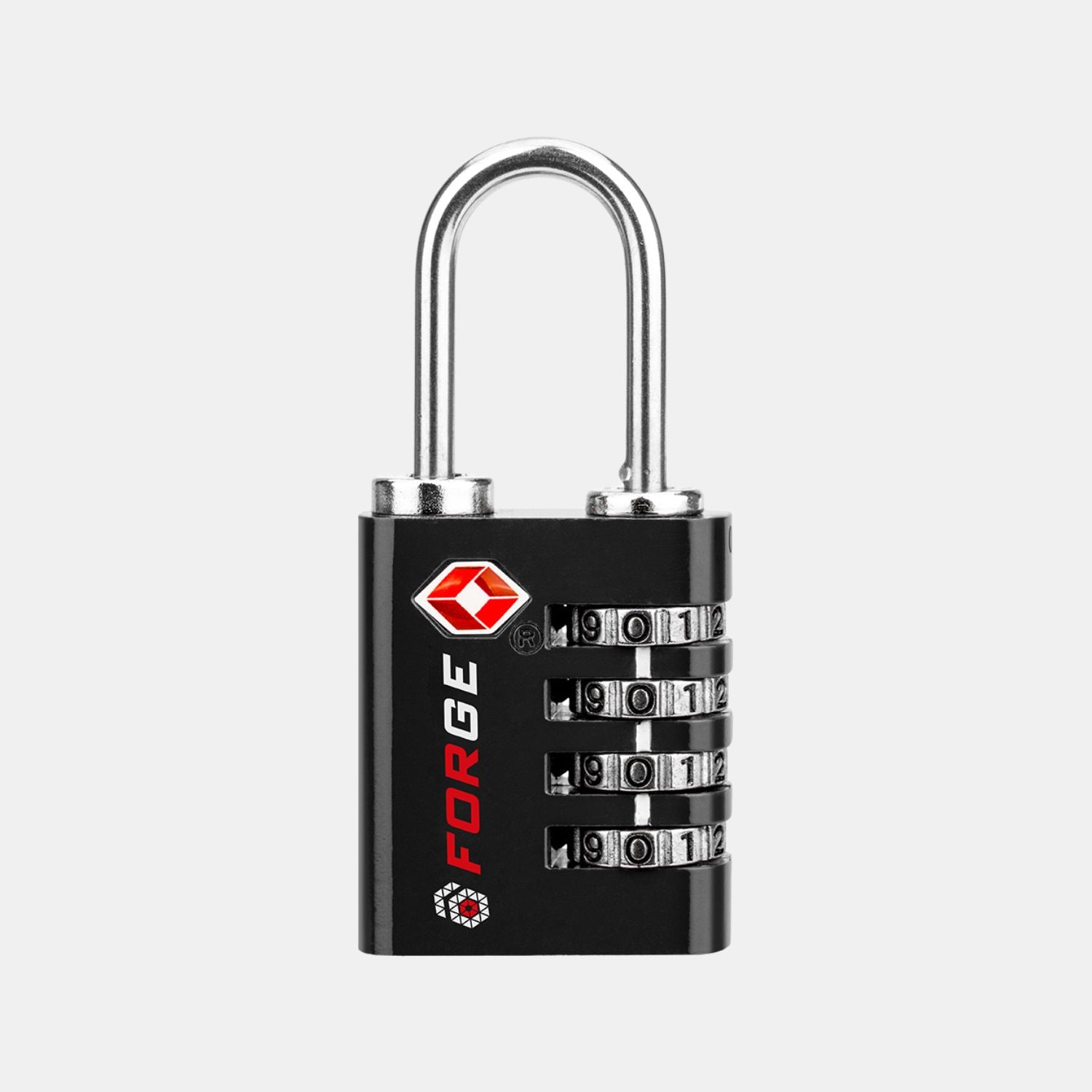 Dual-Opening TSA Approved Luggage Lock: Key or Combination Access, Heavy Duty. 6 Black Locks