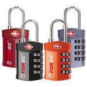TSA Approved 4-Digit Combination Locks for Luggage and Suitcases. Open Alert, Alloy Body. 4 Colors