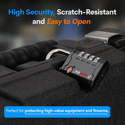 Heavy Duty TSA Approved Lock for Toolbox and Case with TSA006 Key, Black 3 Locks. Model 17067.