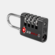 Dual-Opening TSA Approved Luggage Lock: Key or Combination Access, Heavy Duty. 2 Black Locks