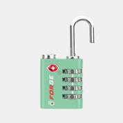 Dual-Opening TSA Approved Luggage Lock: Key or Combination Access, Heavy Duty. Green 4 Locks