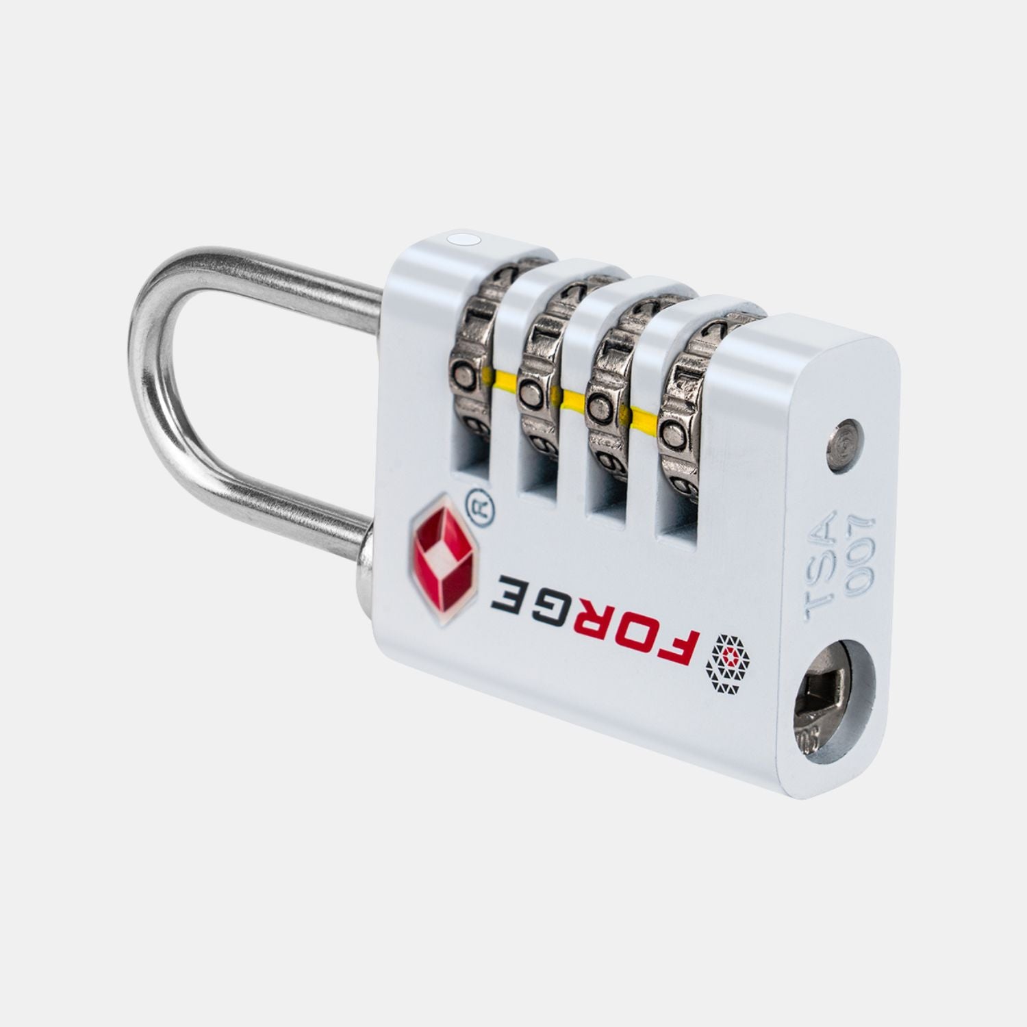 Dual-Opening TSA Approved Luggage Lock: Key or Combination Access, Heavy Duty. 2 white Locks