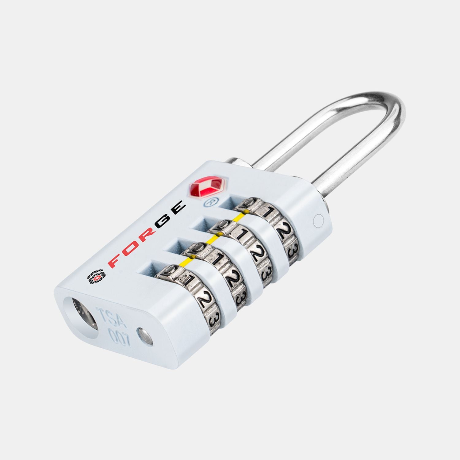 Dual-Opening TSA Approved Luggage Lock: Key or Combination Access, Heavy Duty. 2 white Locks