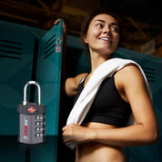 Forge TSA Approved 4-Digit Combination Locks for Luggage and Suitcases. Open Alert, Alloy Body, Grey 4 Locks