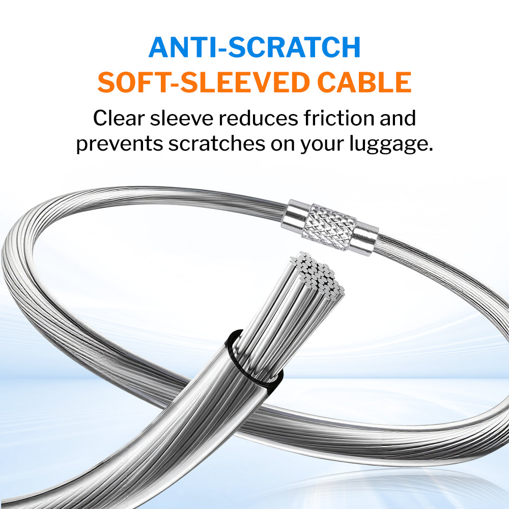 Cableforge TSID Cable Loop 3mm (2-Pack) | Steel Luggage Cable - Forge Quality