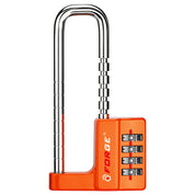 Cabinet LockCombination PadlockStainless Steel Gym Locker Lock Code Long Adjustable Shackle for Outdoor School Gym Sports lockers Fences Orange 1 pack