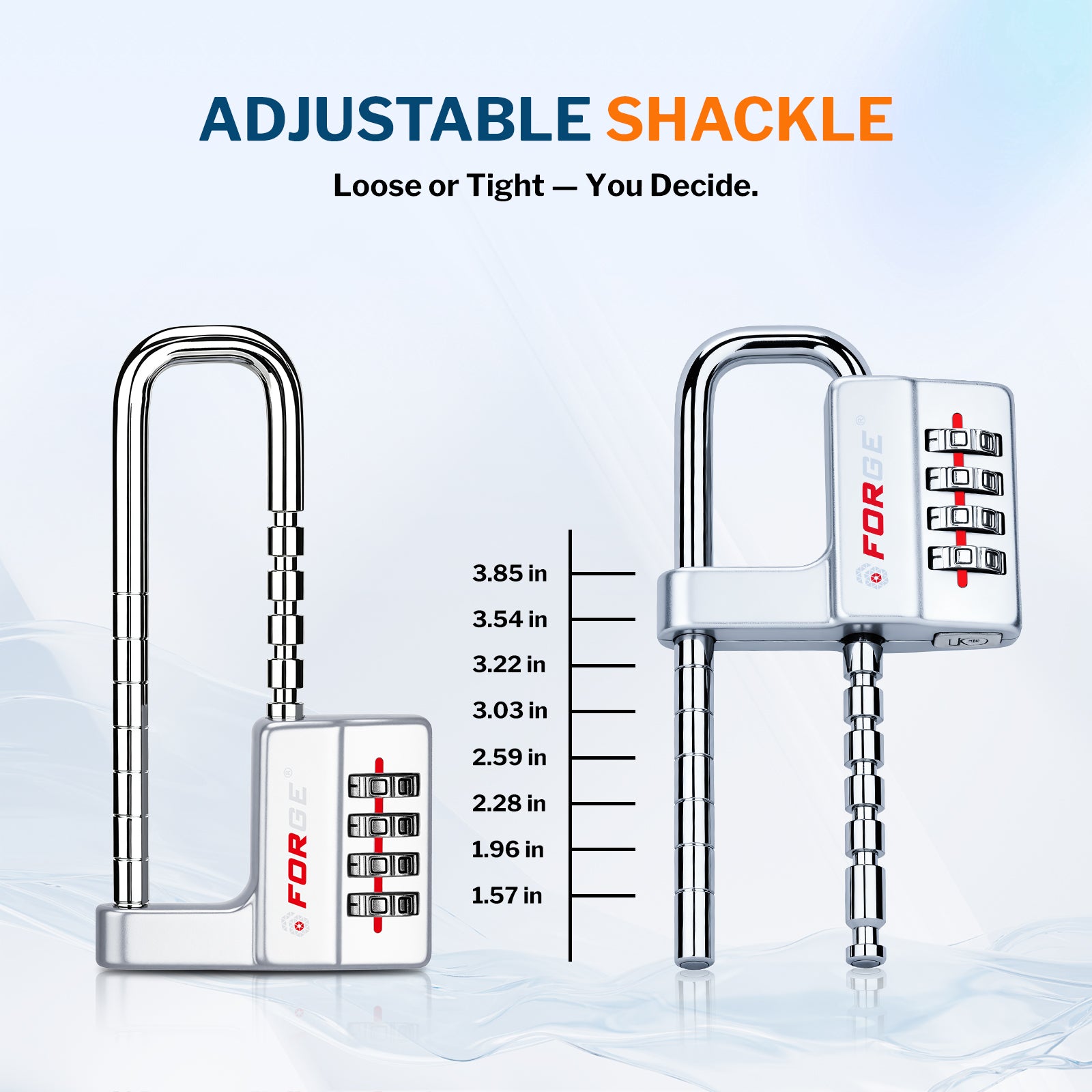Cabinet LockCombination PadlockStainless Steel Gym Locker Lock Code Long Adjustable Shackle for Outdoor School Gym Sports lockers Fences Silver 1 pack