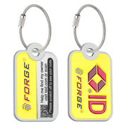 Forge TSID Travel Tag Lost and Found Luggage Tag - Yellow Big 2 Pack