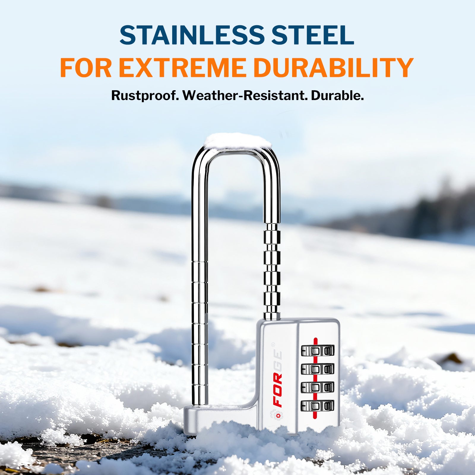 Cabinet LockCombination PadlockStainless Steel Gym Locker Lock Code Long Adjustable Shackle for Outdoor School Gym Sports lockers Fences Silver 1 pack