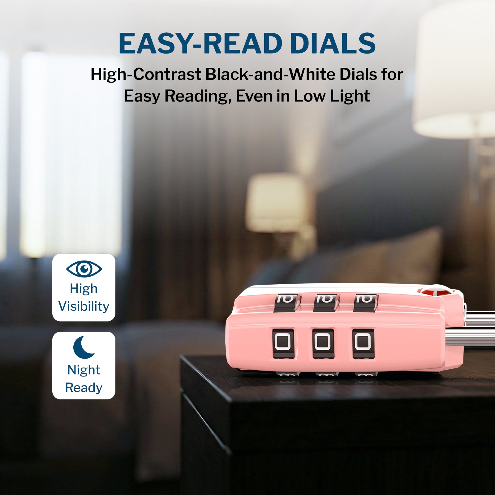 Candados para equipaje aprobados por la TSA: combinación de 3 dígitos, indicador de alerta abierta