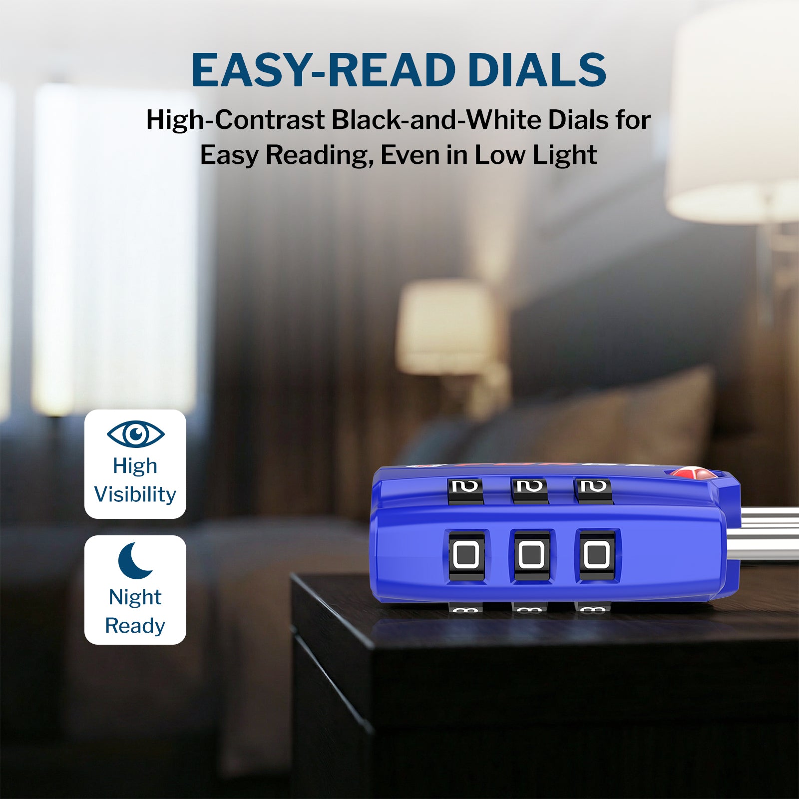 Candados para equipaje aprobados por la TSA: combinación de 3 dígitos, indicador de alerta abierta