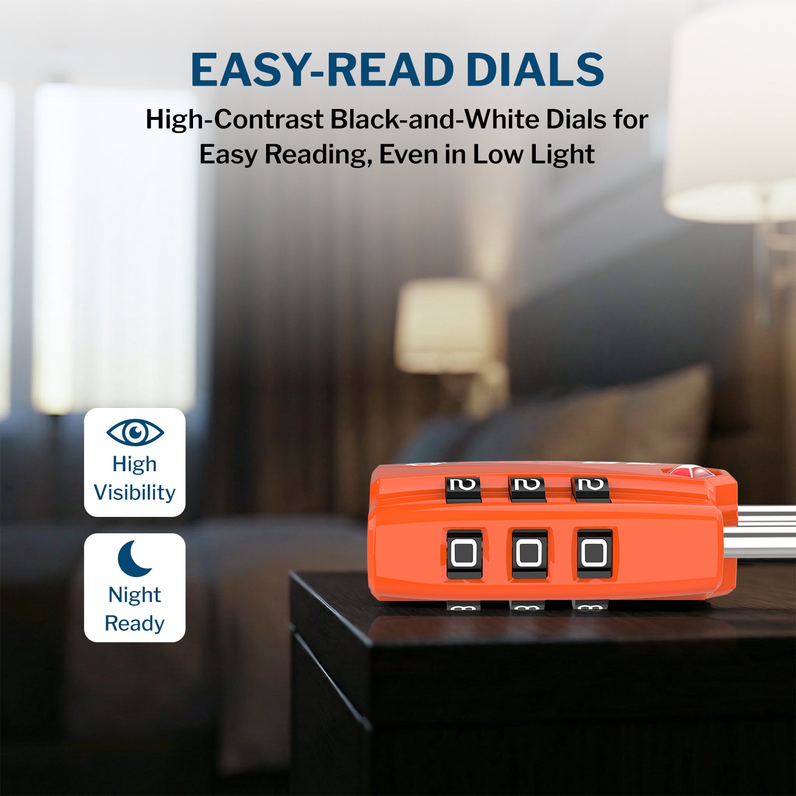 Candados para equipaje aprobados por la TSA: combinación de 3 dígitos, indicador de alerta abierta