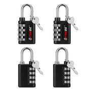 Twin Guard Dual-Access Lock - Heavy-Duty for Pelican Case, Toolbox, Suitcase, Camping. Black 4 Pack