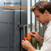 Cabinet LockCombination PadlockStainless Steel Gym Locker Lock Code Long Adjustable Shackle for Outdoor School Gym Sports lockers Fences Orange 1 pack