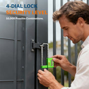 Cabinet LockCombination PadlockStainless Steel Gym Locker Lock Code Long Adjustable Shackle for Outdoor School Gym Sports lockers Fences Green 1 pack