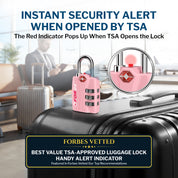 Candados para equipaje aprobados por la TSA: combinación de 3 dígitos, indicador de alerta abierta