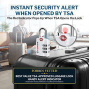 Candados para equipaje aprobados por la TSA: combinación de 3 dígitos, indicador de alerta abierta